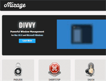 Tablet Screenshot of mizage.com